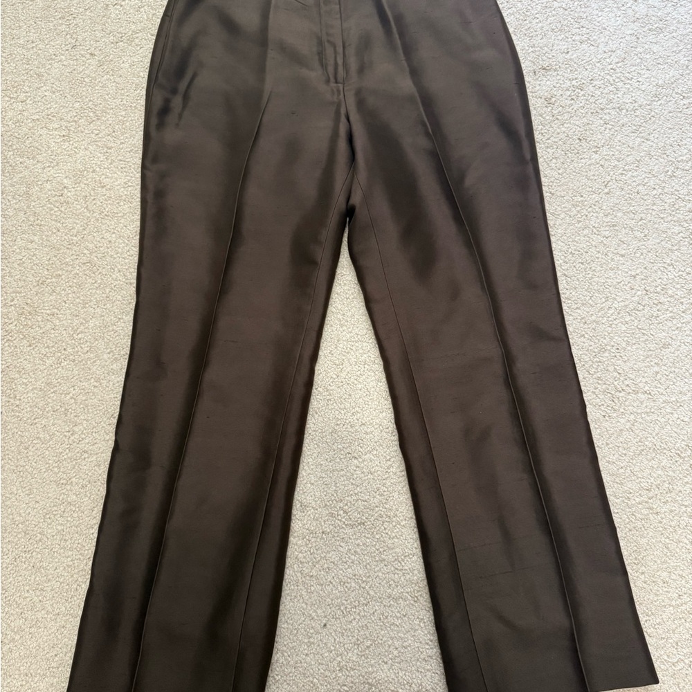 Ann Taylor Chocolate Silk Pants